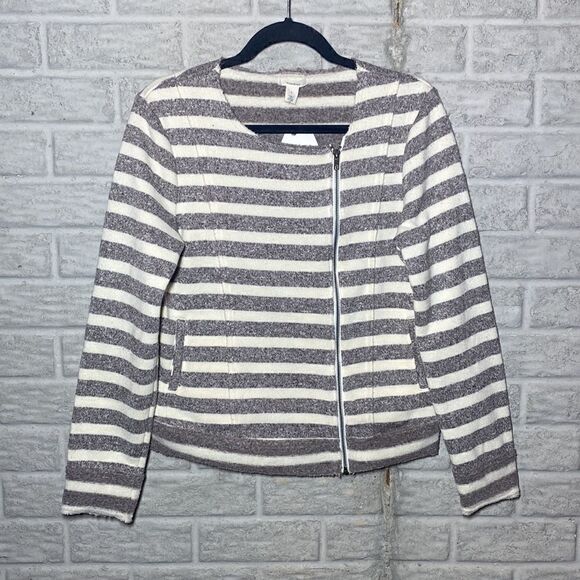 ⭐️NWT MSRP $68 Caslon Raw Edge Fleece Jacket Women's Size Large - Picture 7 of 10